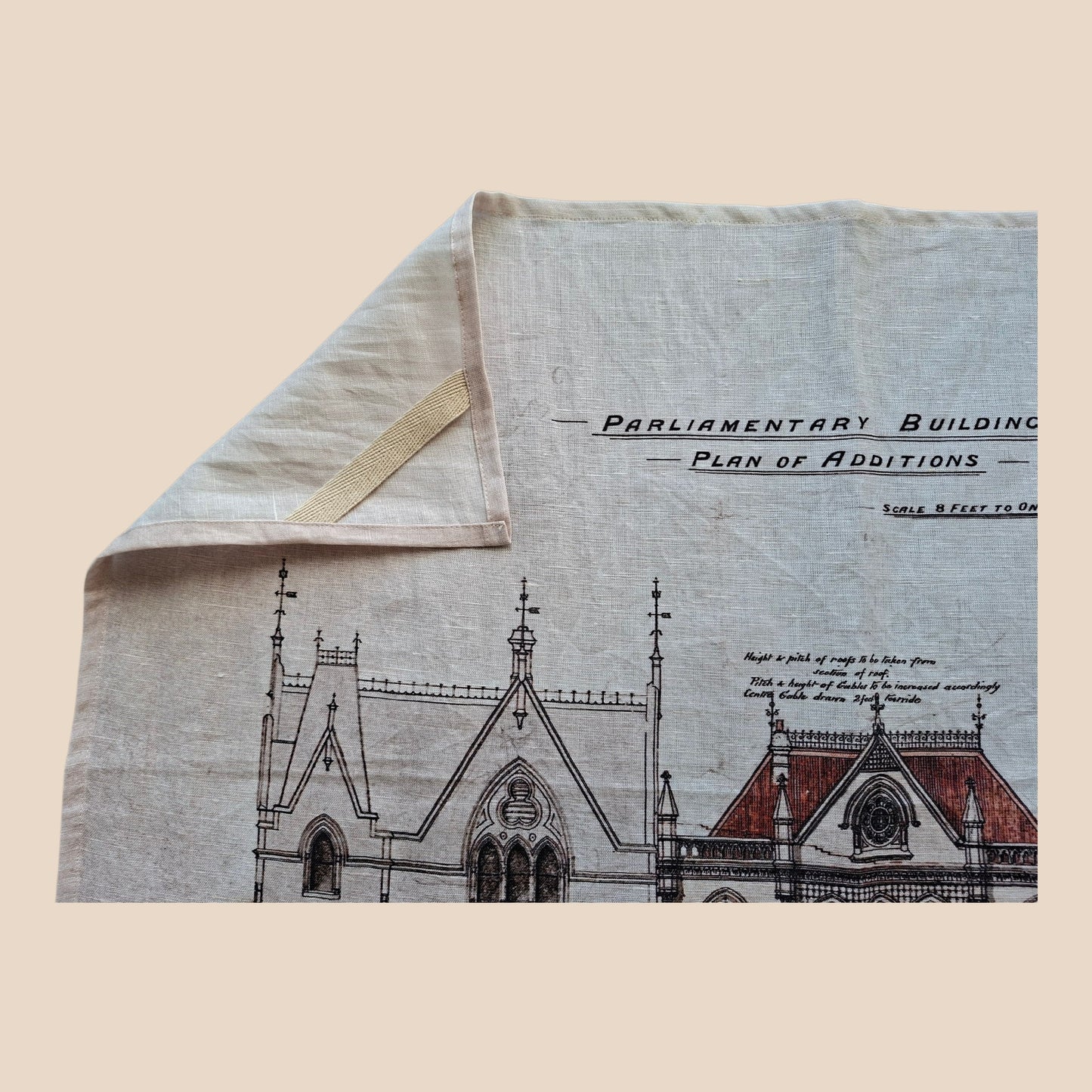 Parliament Library Heritage Tea Towel