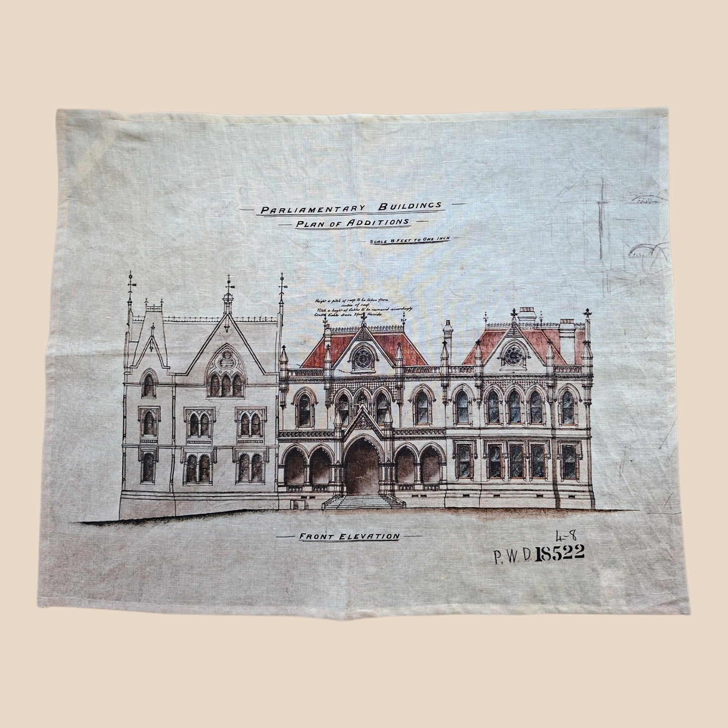Parliament Library Heritage Tea Towel
